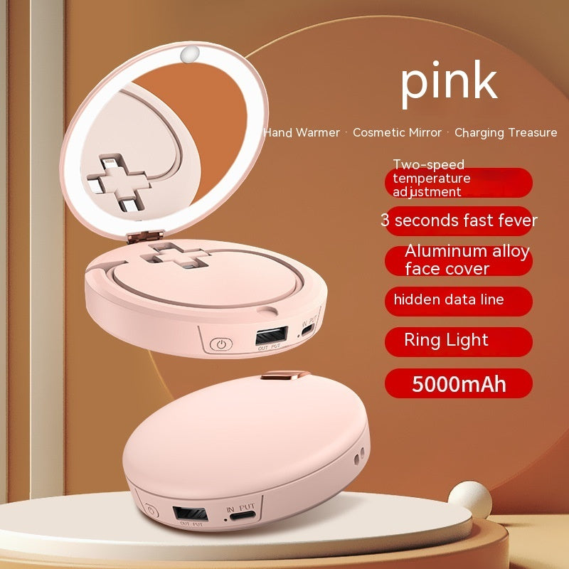 Makeup Mirror Hand Warmer Mini Power bank